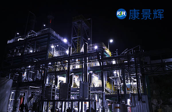 青島康景輝三效蒸發器項目現場